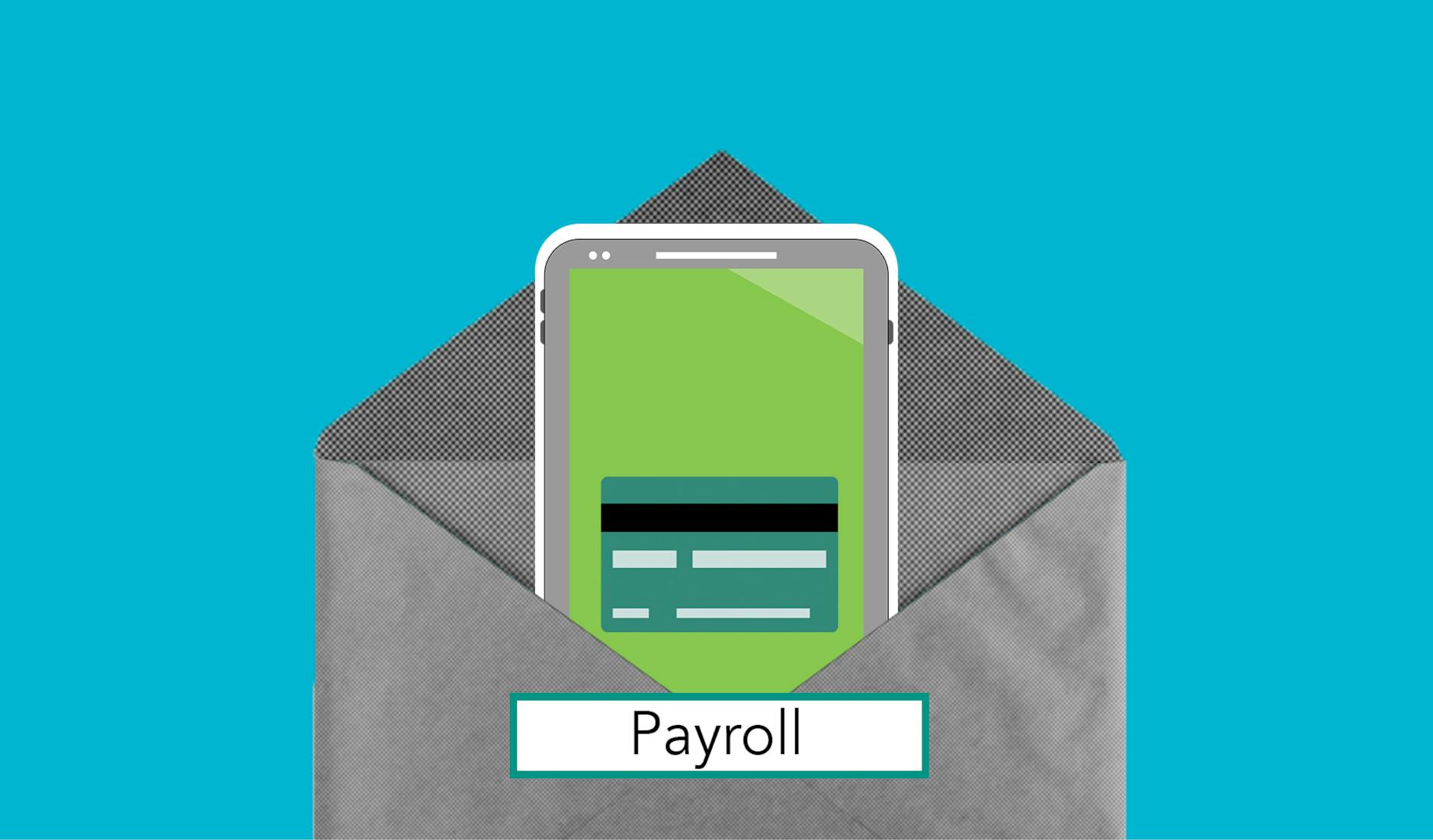 Person using a smartphone banking app to manage paycheck and finances