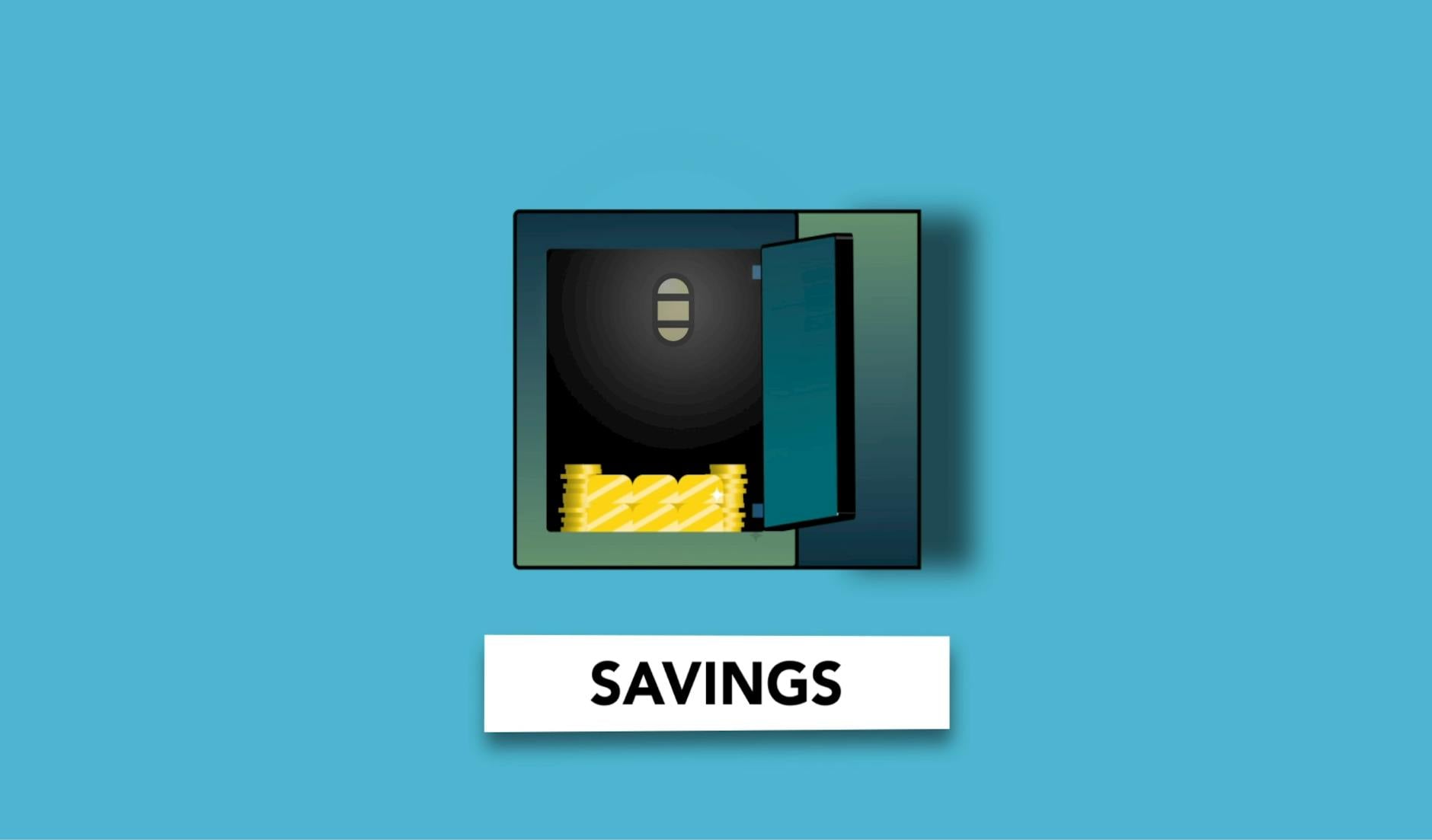 A bank vault and savings imagery representing a certificate of deposit (CD) as a time deposit at an FDIC-insured bank