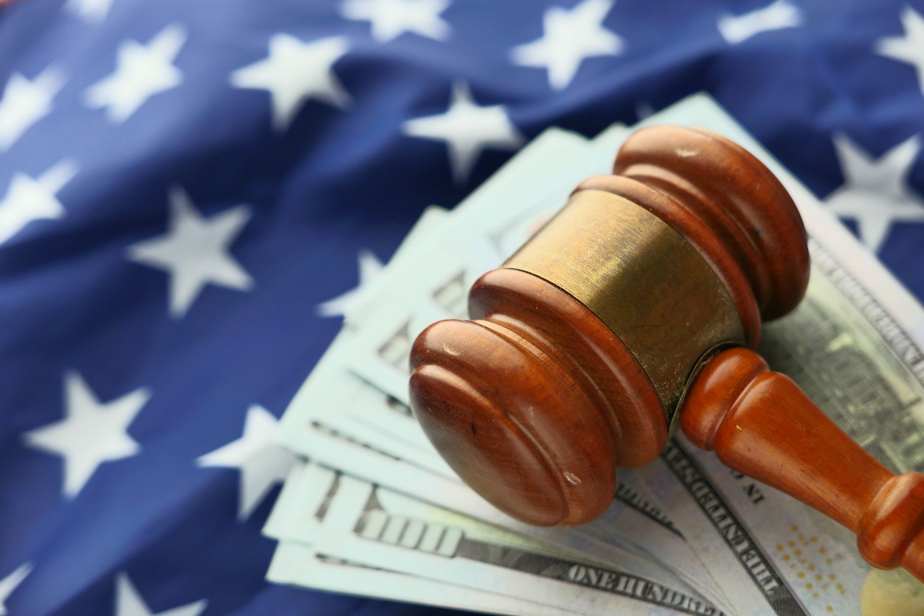 Court gavel and financial documents representing bank account garnishment